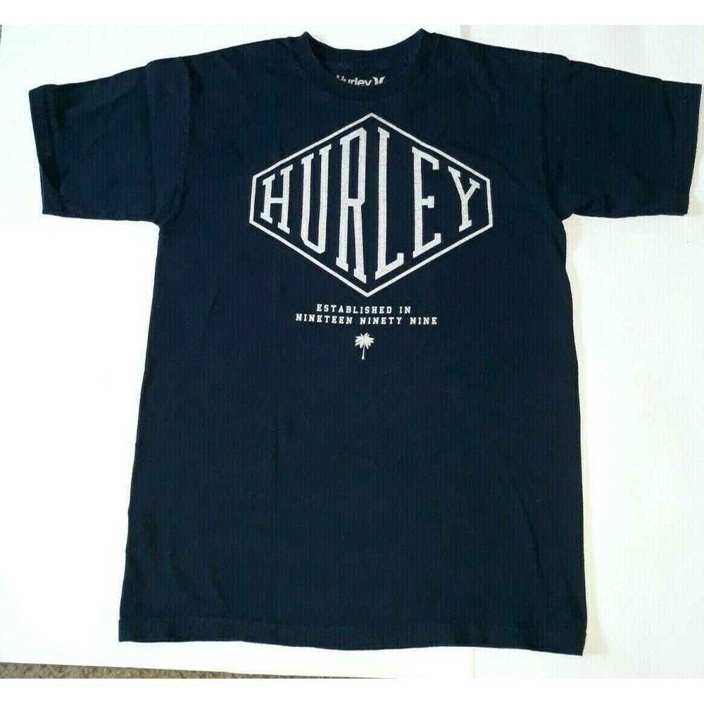Hurley Established In 1999 Men's Navy Blue Small Tshirt